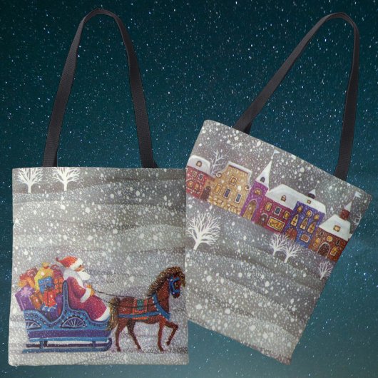 Weihnachten, Weihnachten und ein Pferd - Freiluftm Tasche