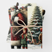 Weihnachten Weihnachten und Kinder Geschenkpapier Set (Beispiel)