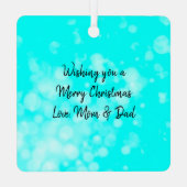 Weihnachten, Weihnachten und Rentiere am Strand Ornament Aus Metall (Rückseite)