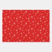 Weihnachten - Weihnachten und Schneeflocken Geschenkpapier Set (Vorderseite 2)