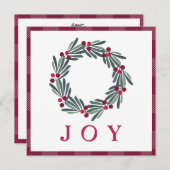 Weihnachten Weihnachten Urlaub Joy Watercolor Gruß (Vorne/Hinten)