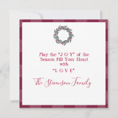 Weihnachten Weihnachten Urlaub Joy Watercolor Gruß (Rückseite)