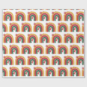 Weihnachten Weihnachten Urlaub Spaß Regenbogen Ges Geschenkpapier (Flach)