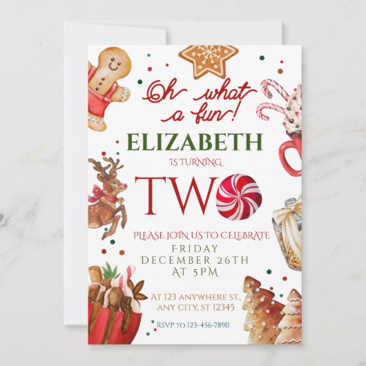 Weihnachten Weihnachten - was für ein Spaß am 2. G Einladung (Vorderseite)