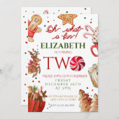 Weihnachten Weihnachten - was für ein Spaß am 2. G Einladung (Vorne/Hinten)