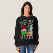 Weihnachten Weihnachten Weihnachten am Strand Sweatshirt (Vorne ganz)