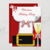 Weihnachten Weihnachten Weihnachten Anzug Champagn Einladung (Vorne/Hinten)