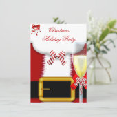 Weihnachten Weihnachten Weihnachten Anzug Champagn Einladung (Stehend Vorderseite)