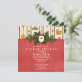 Weihnachten Weihnachten Weihnachten Brautparty Einladung (Stehend Vorderseite)
