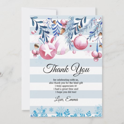 Weihnachten, Weihnachten, Weihnachten, danke Karte (Vorderseite)