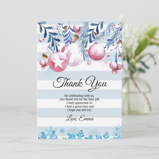 Weihnachten, Weihnachten, Weihnachten, danke Karte (Stehend Vorderseite)