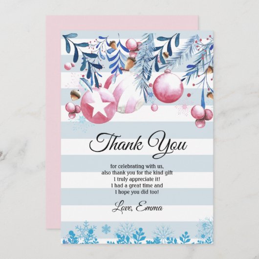 Weihnachten, Weihnachten, Weihnachten, danke Karte (Vorne/Hinten)