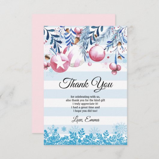 Weihnachten, Weihnachten, Weihnachten, danke Karte (Vorne/Hinten)