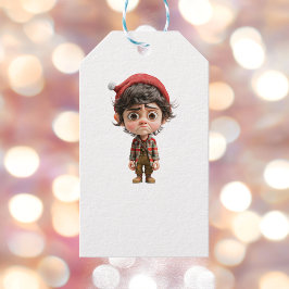 Weihnachten Weihnachten Weihnachten Elf Weiße Gesc Geschenkanhänger