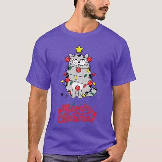 Weihnachten Weihnachten Weihnachten Funny Cat T-Shirt (Vorderseite)