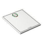 Weihnachten Weihnachten Weihnachten Holly Wreath M Notizblock (angewinkelt)