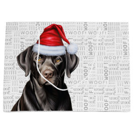 Weihnachten Weihnachten Weihnachten-Hund Schwarzes Große Geschenktüte