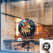 Weihnachten Weihnachten Weihnachten Im Fünfspänner Fensteraufkleber (Café-Fenster)