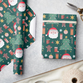 Weihnachten Weihnachten Weihnachten in Keks farbig Geschenkpapier