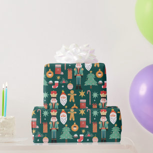 Weihnachten Weihnachten Weihnachten in Keks farbig Geschenkpapier
