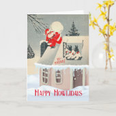 Weihnachten Weihnachten Weihnachten mit Fox Terrie Karte (Gelbe Blume)