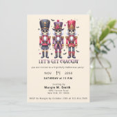 Weihnachten Weihnachten Weihnachten Party Nutcrack Einladung (Stehend Vorderseite)