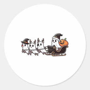Weihnachten Weihnachten Weihnachten-Rentiergespens Runder Aufkleber
