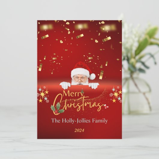 Weihnachten Weihnachten Weihnachten Roter Flachbil (Stehend Vorderseite)