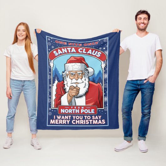 Weihnachten Weihnachten Weihnachten sagt Frohe Wei Fleecedecke (Beispiel)