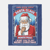 Weihnachten Weihnachten Weihnachten sagt Frohe Wei Fleecedecke (Vorderseite)