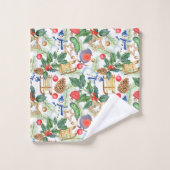 Weihnachten Weihnachten Weihnachten Schneemann, Pi Badhandtuch Set (Waschlappen)