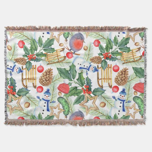 Weihnachten Weihnachten Weihnachten Schneemann, Pi Decke (Vorderseite)