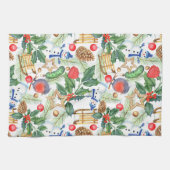 Weihnachten Weihnachten Weihnachten Schneemann, Pi Geschirrtuch (Horizontal)