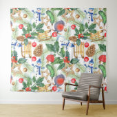 Weihnachten Weihnachten Weihnachten Schneemann, Pi Wandteppich (Beispiel (Horizontal))