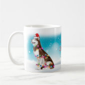 Weihnachten Weihnachten Weihnachten Sibirischer Hu Kaffeetasse (Links)
