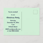 Weihnachten Weihnachten Weihnachten Sleigh Winter Einladungspostkarte (Rückseite)