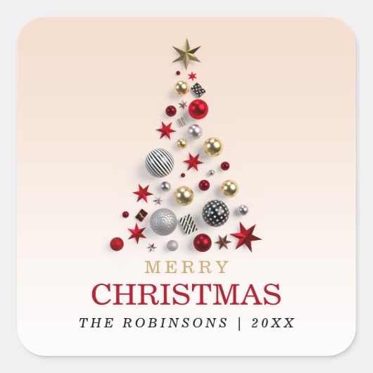 Weihnachten Weihnachten Weihnachten Weihnachten Ba Quadratischer Aufkleber (Vorderseite)