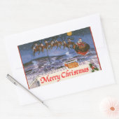 Weihnachten Weihnachten Weihnachten Weihnachten We Rechteckiger Aufkleber (Umschlag)