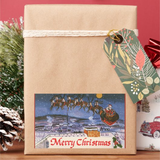 Weihnachten Weihnachten Weihnachten Weihnachten We Rechteckiger Aufkleber (Feiertag)