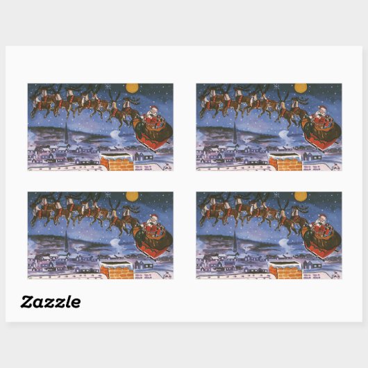 Weihnachten Weihnachten Weihnachten Weihnachten We Rechteckiger Aufkleber (Blatt)