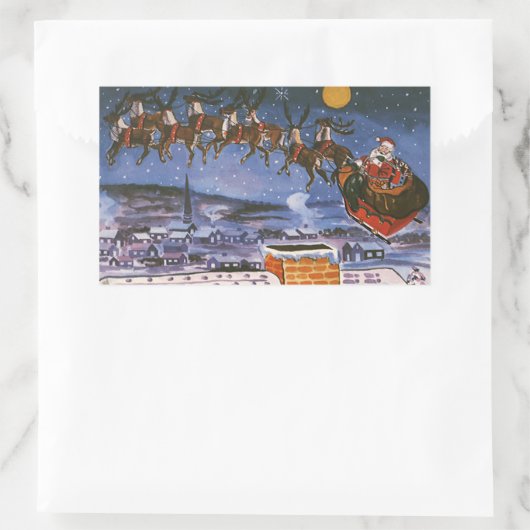 Weihnachten Weihnachten Weihnachten Weihnachten We Rechteckiger Aufkleber (Tasche)