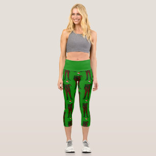 Weihnachten Weihnachten Weihnachten-Weihnachtsfeie Capri Leggings