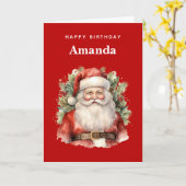 Weihnachten Weihnachten Weihnachten Weihnachtsmann Karte (Gelbe Blume)