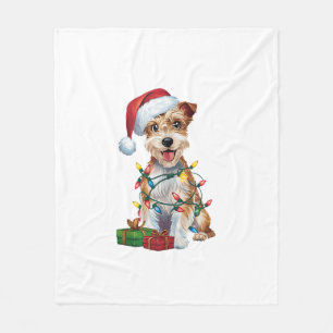 Weihnachten Weihnachten Weihnachts-Silky-Terrier-H Fleecedecke