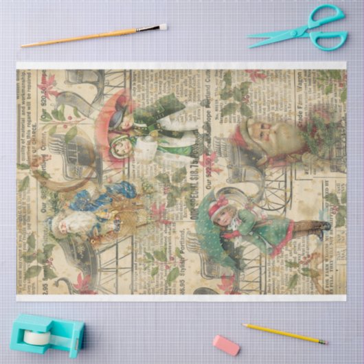 Weihnachten Weihnachten Weihnachtsalter Zeitung Ki Seidenpapier (Basteln)