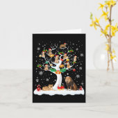 Weihnachten Weihnachten Weihnachtsbaum Hund Lover Karte (Gelbe Blume)