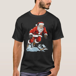Weihnachten Weihnachten Weihnachtsfeier Eishockey T-Shirt