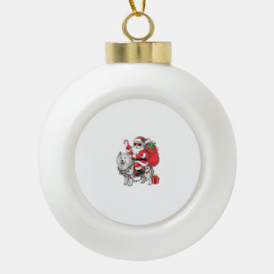 Weihnachten Weihnachten Weihnachtsfeiern Samoyed D Keramik Kugel-Ornament