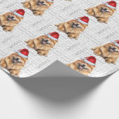 Weihnachten Weihnachten Weihnachtsfeiertag Hund Geschenkpapier (Ecke)