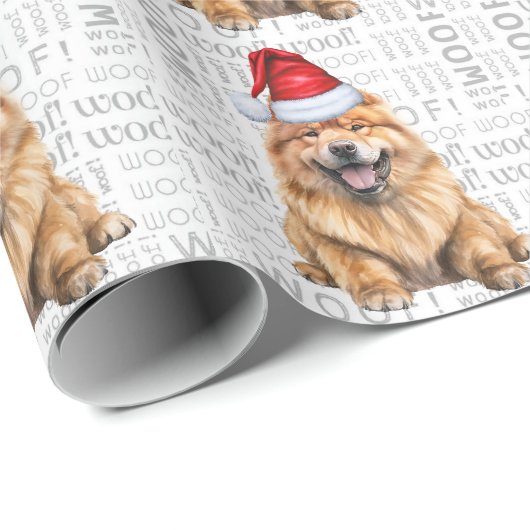 Weihnachten Weihnachten Weihnachtsfeiertag Hund Geschenkpapier (Rolleneckpunkt)